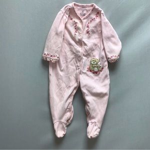 Teddy Bear Baby Onesie Pajamas 9 Months Carters Infant Snuggle Cuddle One Piece